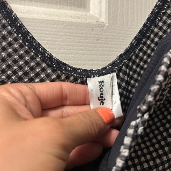 Rouje Monochrome Gingham Dress - Picture 5 of 6